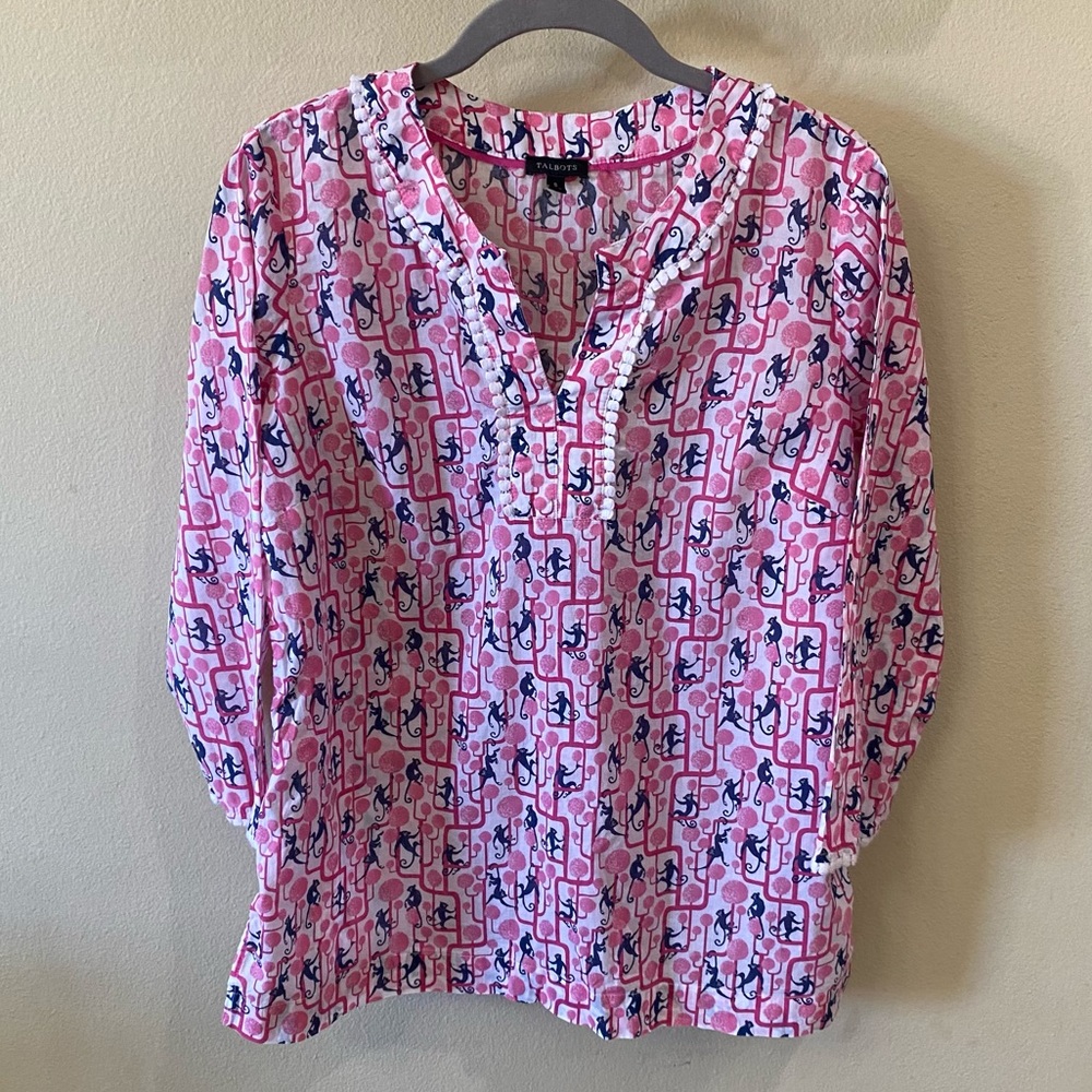 Talbots Monkey Blouse